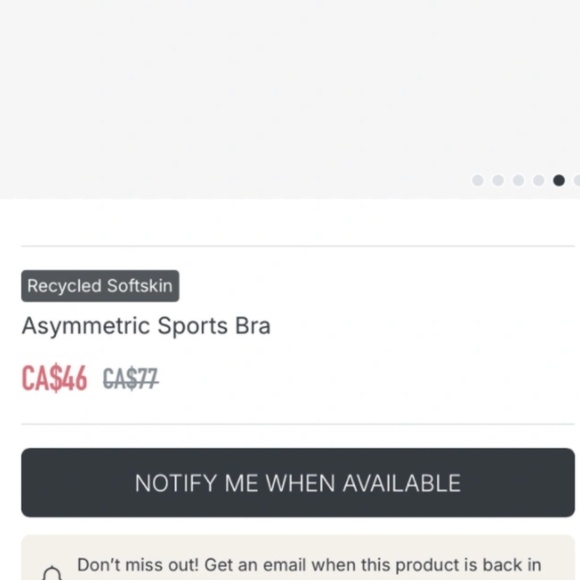 The Giving Movement Asymmetrical One Shoulder White Bra - Xs - Picture 9 of 9